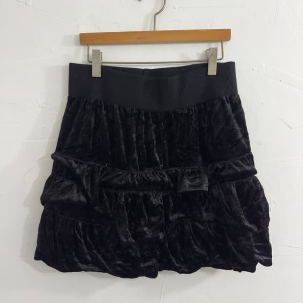 velvet shirring skirt