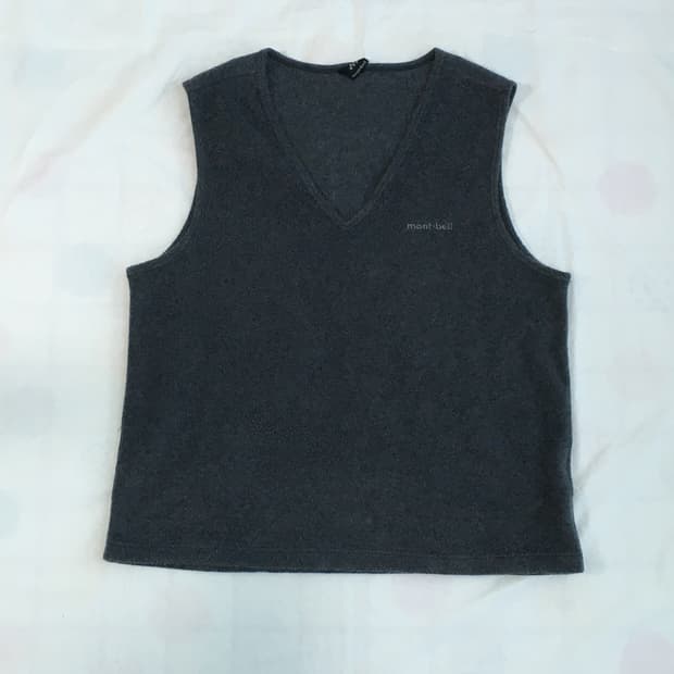 몽벨 Montbell 후리스 차콜 조끼