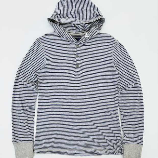 아메리칸이글 스트라이프 헨리넥 후드 티셔츠
