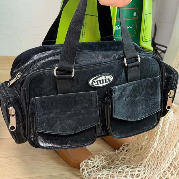 이미스 멀티 포켓 호보백 블랙