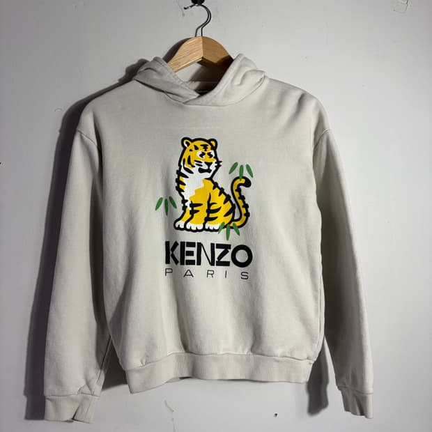 겐조 호랑이 자수 아이보리 후드티 (무료배송)