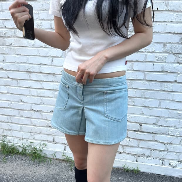 샤넬 CHANEL 2005 s/s 데님 숏츠