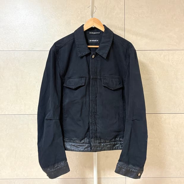 앤드뮐미스터 코팅 트리밍 데님 자켓