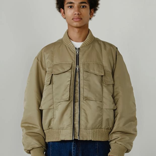 이에이 POCKET BOMBER JACKET Beige L
