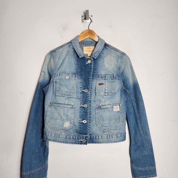 리바이스 워싱 데님 트러커 자켓