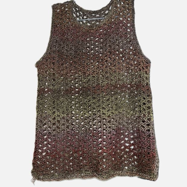 보헤미안 크로셰 니트 베스트