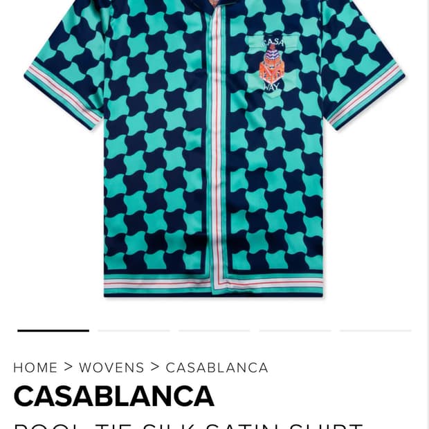 (XL)카사블랑카 카사웨이 POOL TIE 실크 셔츠