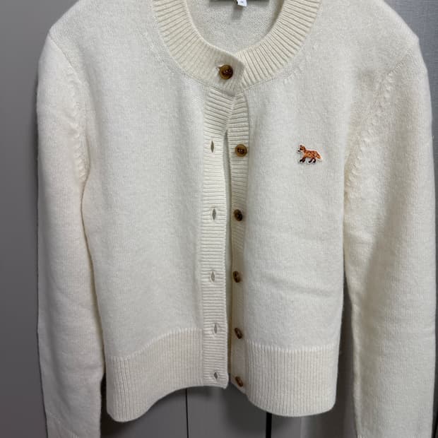 메종키츠네 우먼 램스울 가디건 xs