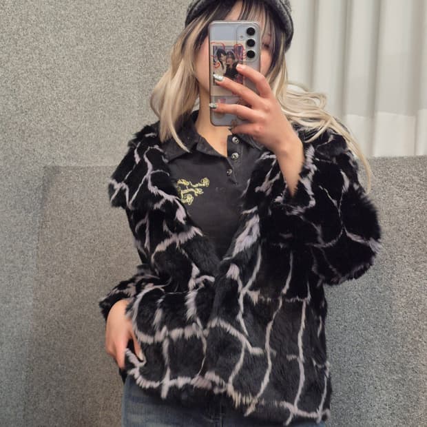 VINTAGE CAT FUR JACKET 