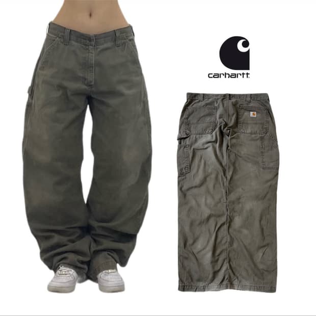 칼하트 OG 카펜터 페이딩 와이드 워크팬츠