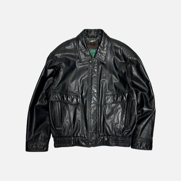 CARTELO by 크로커다일 drum dye 가죽 블루종 레더 자켓