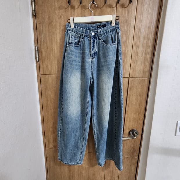 (S)여성 에스빈 와이드 벌룬핏 데님 팬츠