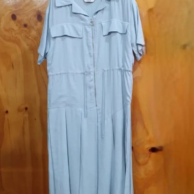 742) JJ지고트 카라 반팔 원피스