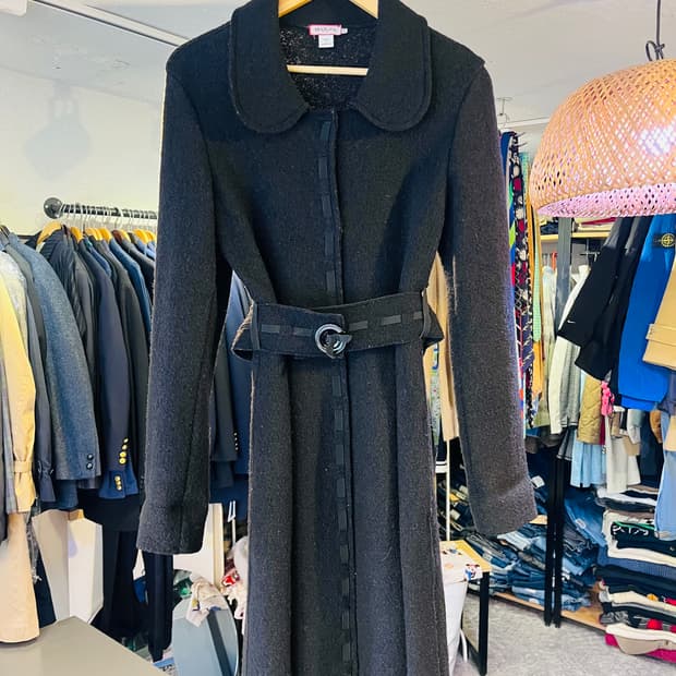 막스앤코 트리코트 벨티드 울 코트