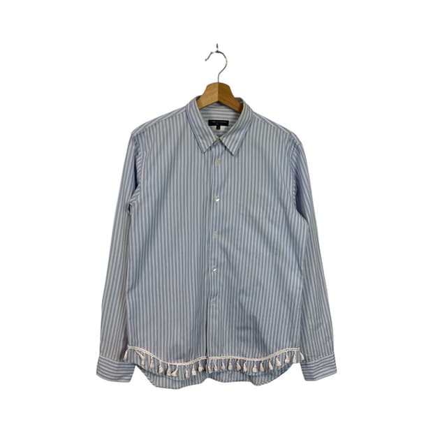 꼼데가르송 블루 스트라이프 셔츠 S