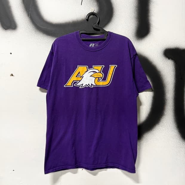 Russell 러셀 애슬레틱 00s 빅 프린팅 반팔 티셔츠