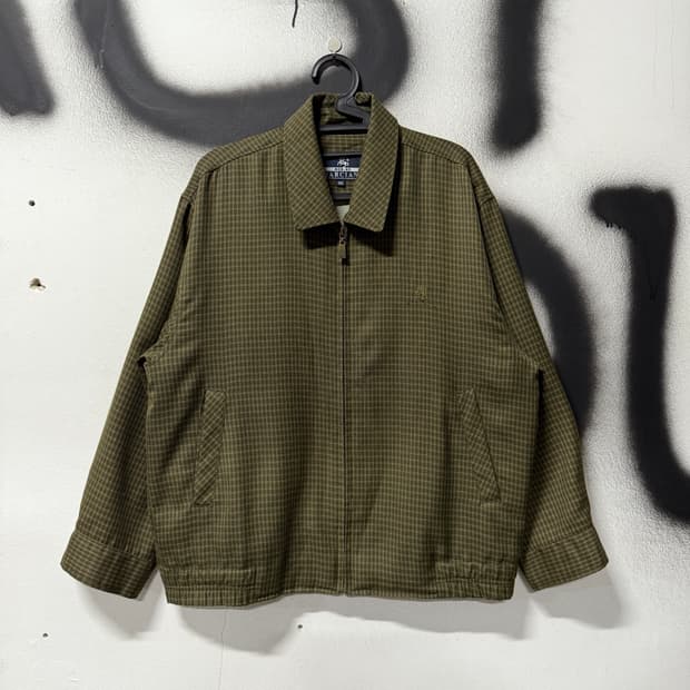 Marciano 마르시아노 체크 패턴 집업 블루종 자켓