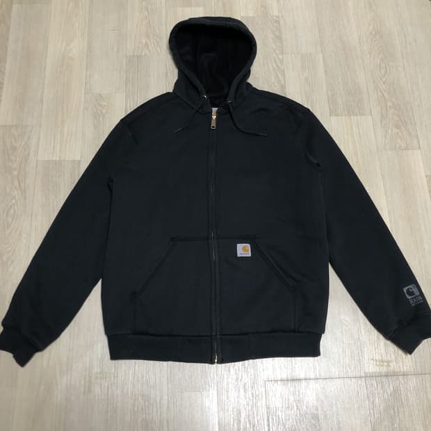 (S) 칼하트 Carhartt 레인 디펜더 서멀 후드 집업 블랙