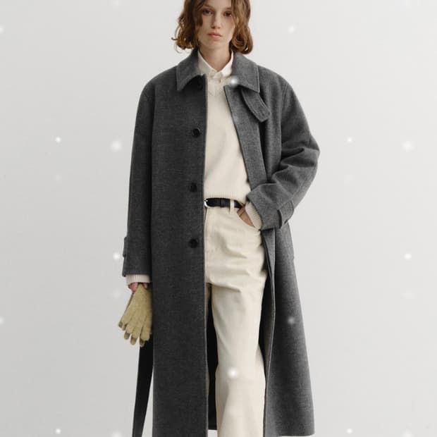 [새상품] 던스트 벨티드 캐시미어 맥코트 [XS], 여성코트