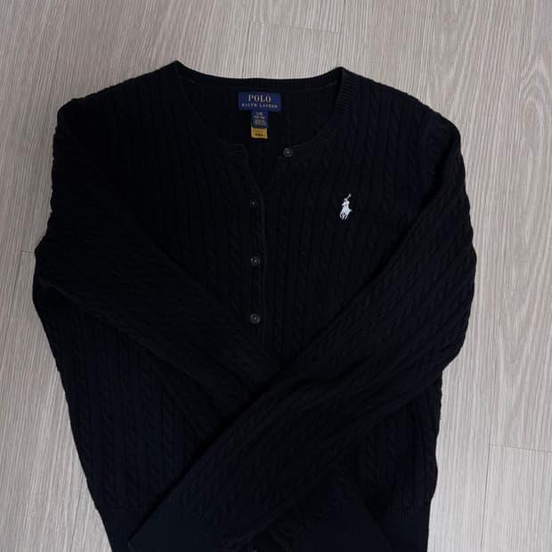 폴로 가디건 블랙 여성 L