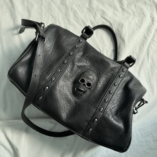 JPN VTG 스컬스터드 오피움 토트 숄더 크로스백