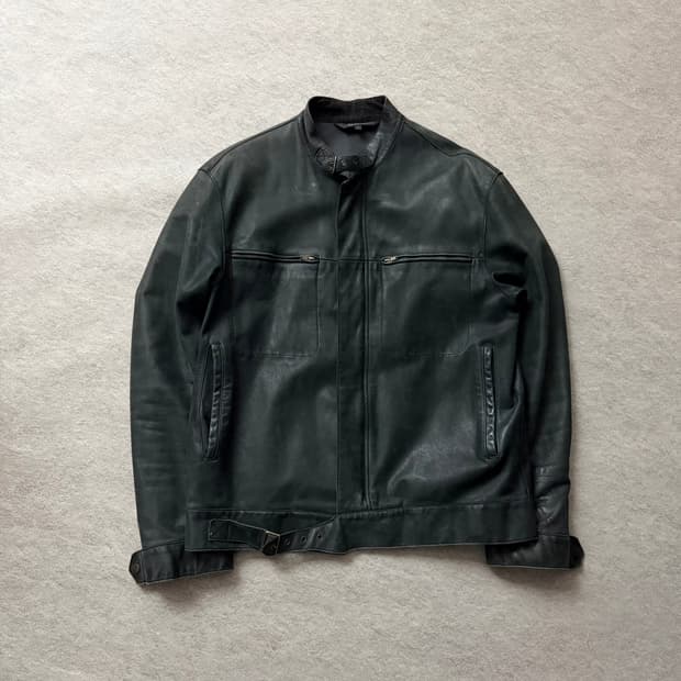 DKNY 램스킨 레더자켓 