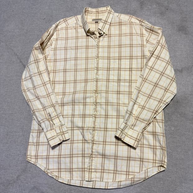 버버리 런던 코튼 체크 셔츠