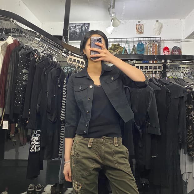 Miss J y2k 7부 크롭자켓