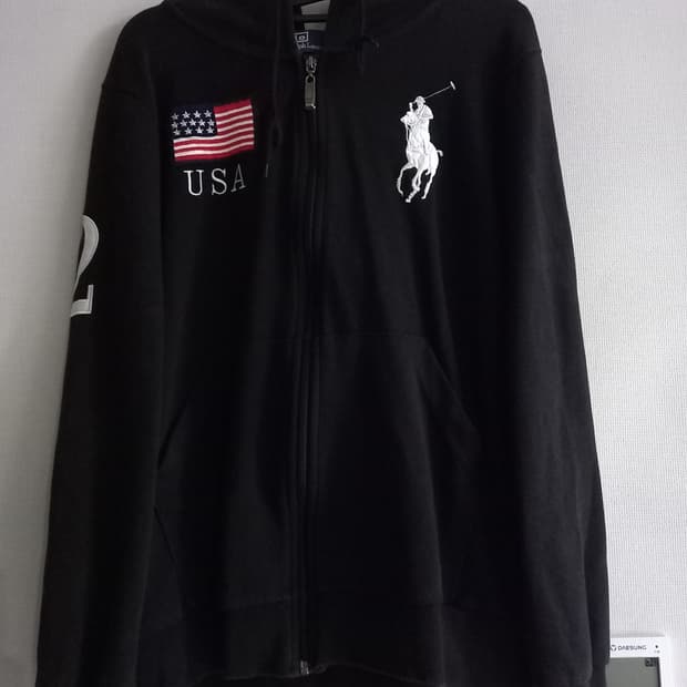 폴로 POLO 빅포니 성조기 USA 후드집업 90/S