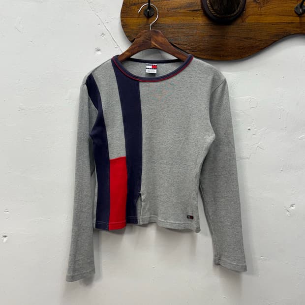 Tommy Jeans Long Sleeve Ribbed Top