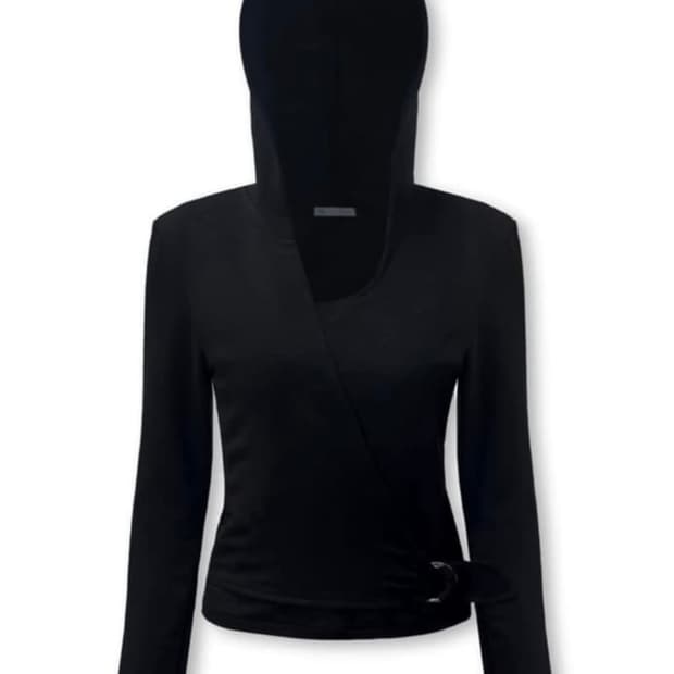 0104 belted wrap hoodie
