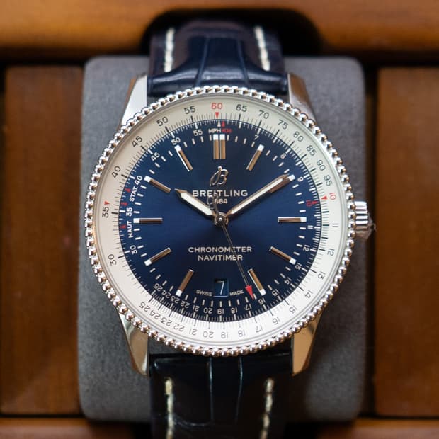 브라이틀링 네비타이머 논크로노 41 청판 오토매틱 시계