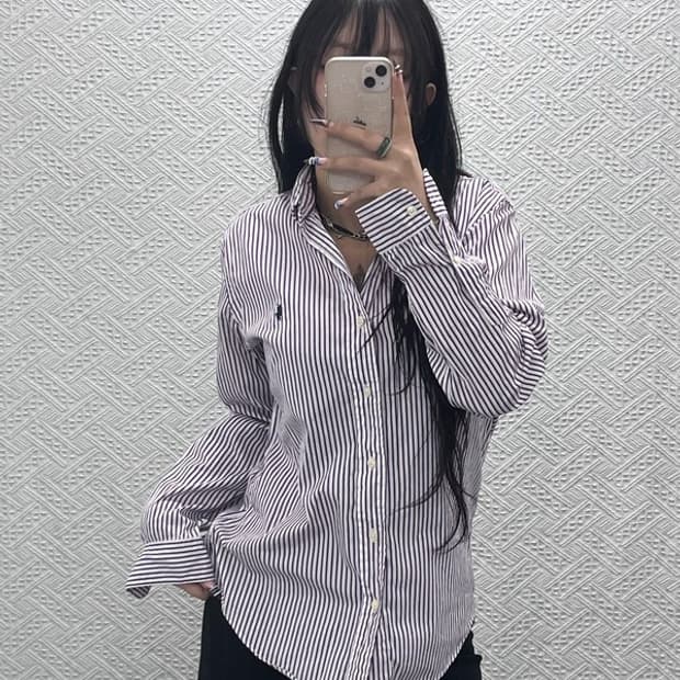 폴로 랄프로렌 모던 캐주얼 스트라이프 셔츠 95 C07746