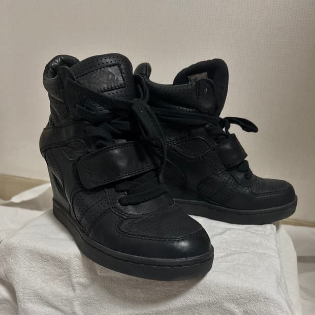 ash 아쉬 웨지힐 스니커즈 올블랙 36