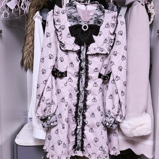 앙크루즈 모노그램 돌리 원피스 양지뢰 서브컬쳐 양산형 지뢰계 스나계