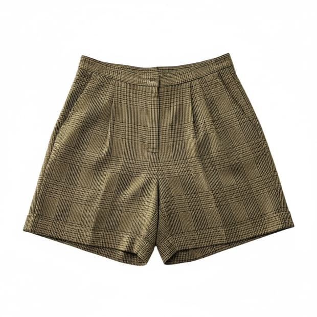 DKNY 모직 체크 반바지 숏팬츠