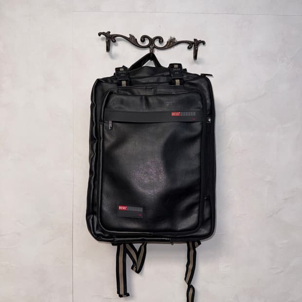 DIESEL black leather two ways square bag