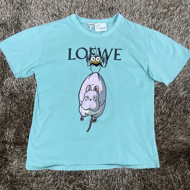 로에베 LOEWE x 지브리 스튜디오 센과 치히로 민트 반팔 티셔츠 S
