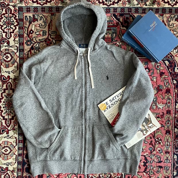 폴로 랄프로렌  기모 후드 집업
