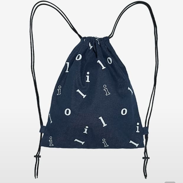 일리오 MID BLUE DENIM STRINGBAG