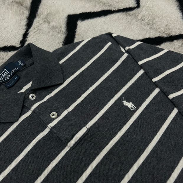 [M]폴로랄프로렌 커스텀핏 스트라이프 긴팔/그레이