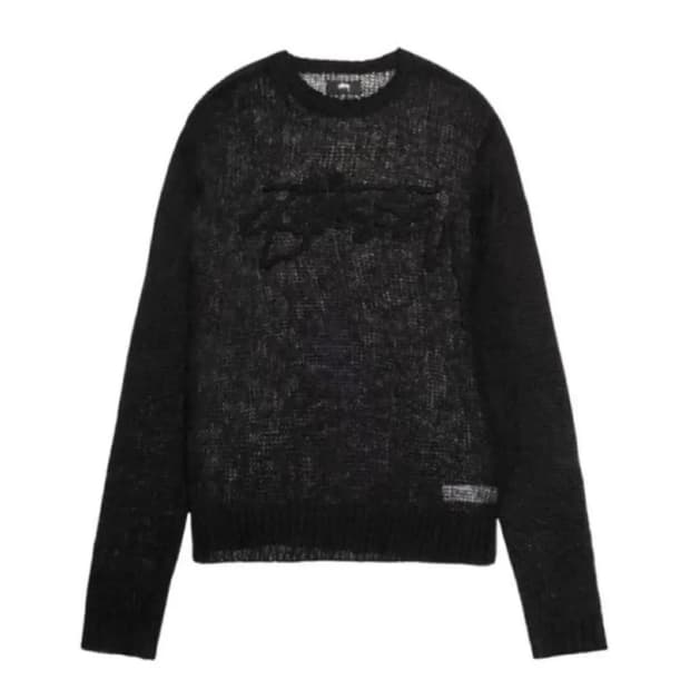 스투시 루즈 니트 스웨터 블랙 M