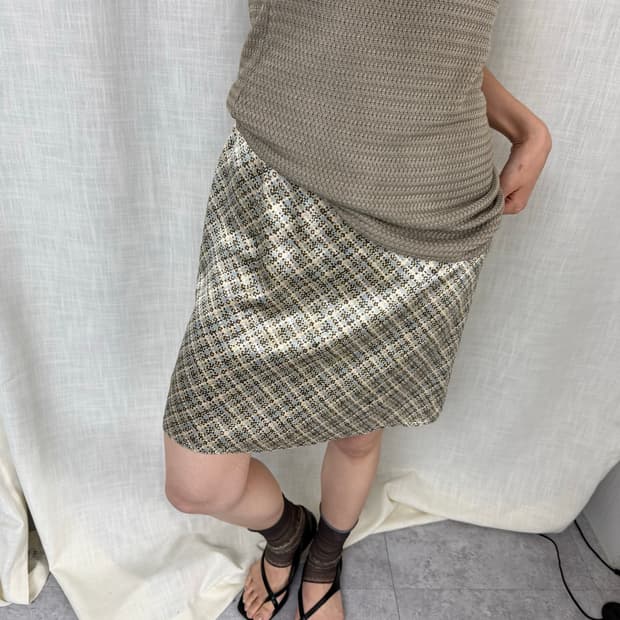 J.Crew 퓨어 실크 미니스커트