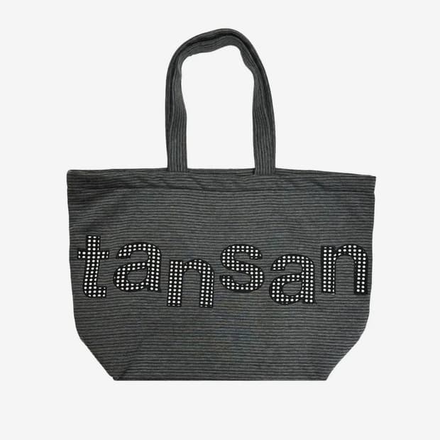탄산 로고 쇼퍼백 그레이