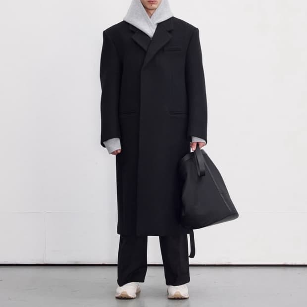 렉토 23FW 울 블렌드 오버사이즈 코트 (m)