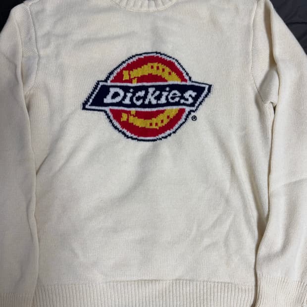 디키즈 트리 로고 풀오버 니트 Cream L