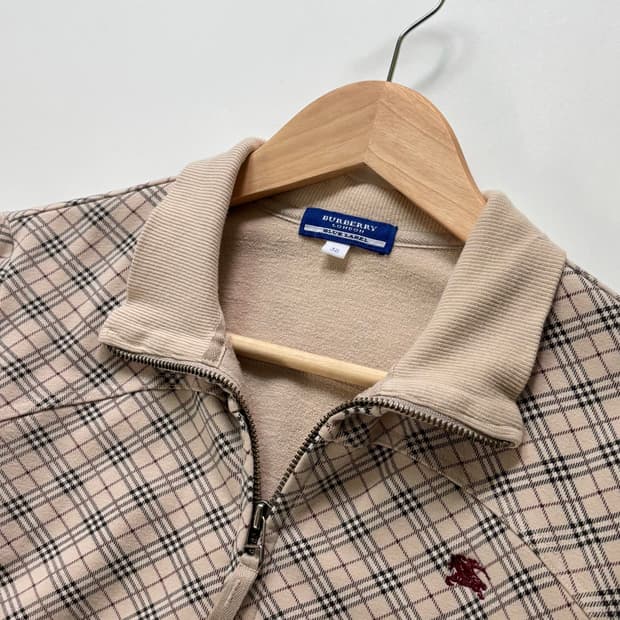 Burberry 버버리 블루라벨 기마로고 노바체크 코튼 집업