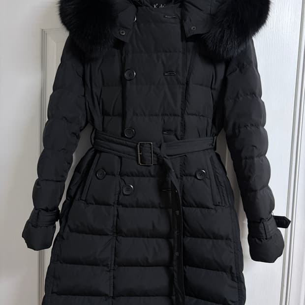 다바걸 리얼 폭스퍼 덕다운 롱패딩