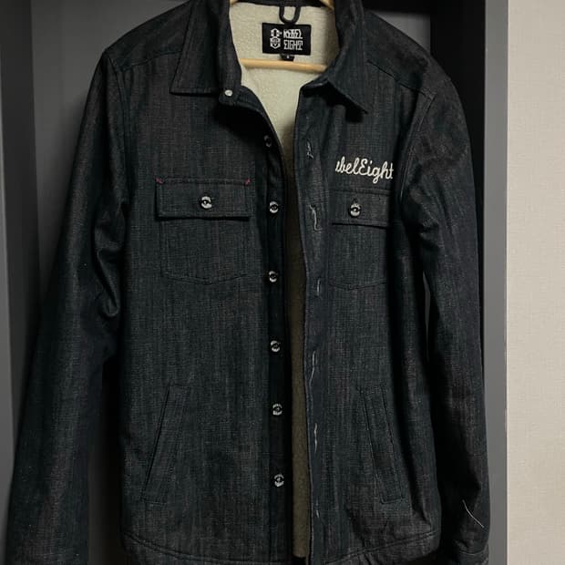 레벨에잇 데님 쉐르파 자켓 (s 오버핏100 사이즈)