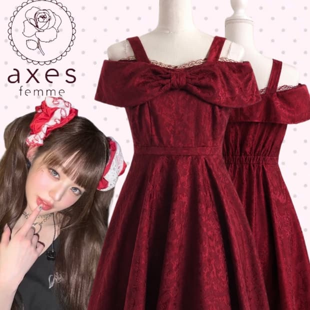 axes femme 엑시즈팜 앤틱 로즈 프린세스 드레스 히메갸루 로걀고딕
